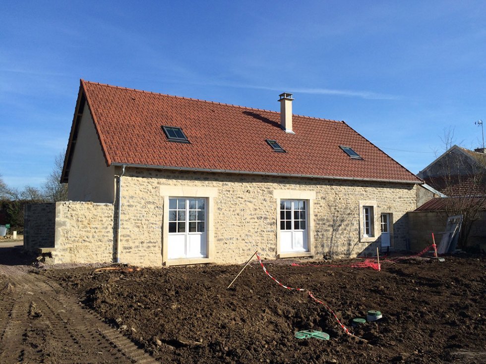 Façade sur jardin après travaux